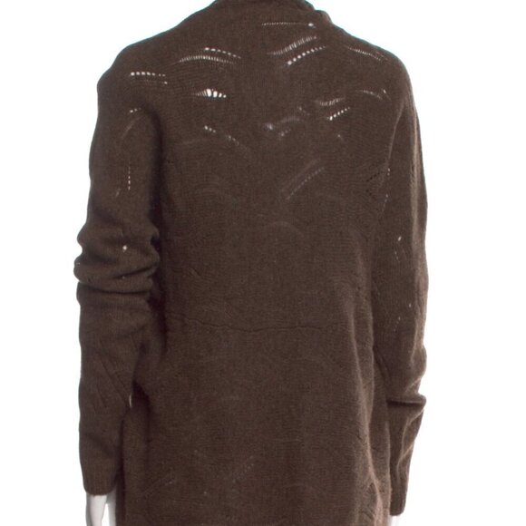 VINCE women's S yak hair/wool drop needle open front cardigan sweater EUC - Picture 4 of 7